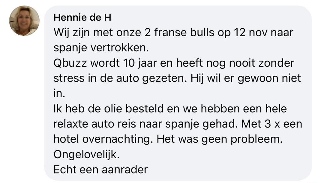 Product hond wagenziekte stress autorijden auto wagenziek