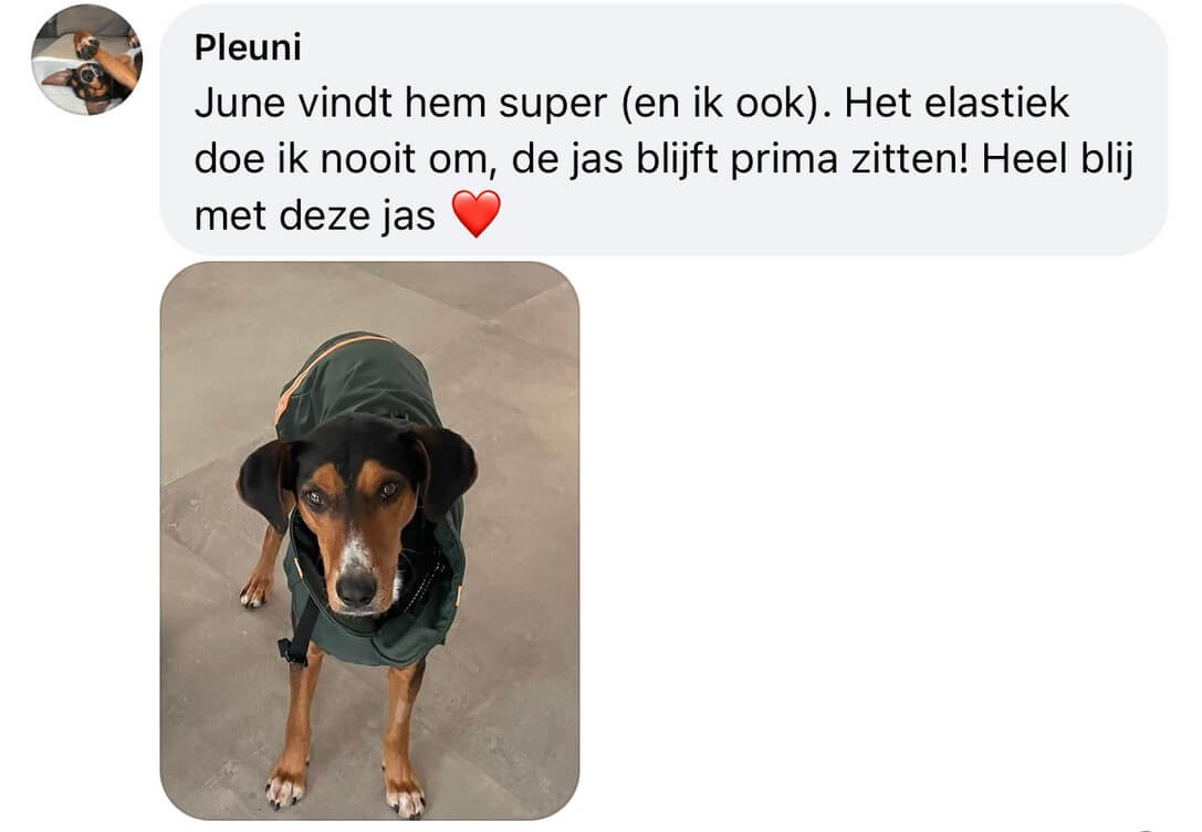 regenjas hond zonder elastieken poten