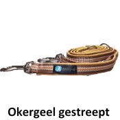 AnnyX hondenriem hondenlijn limited edition okergeel gestreept