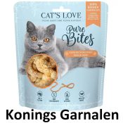 Kattensnoepjes gevriesdroogde king prawn koningsgarnalen garnalen kat