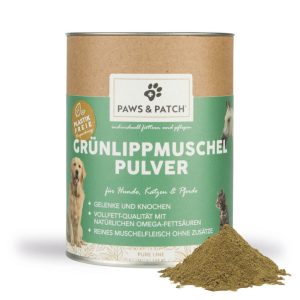 Pure Groenlipmossel Poeder voor Honden (Gewrichten & Artrose) paws patch
