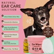 Natural Dog Company Ear wipes hond natte doekjes hond oorontsteking vieze oren