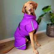 Regenjas hond paars waterdicht