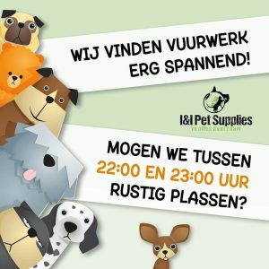 Vuurwerk vuurwerkangst poster hond