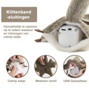 Flying squirrel eekhoorn met geluid en flapperende vleugels katten speelgoed