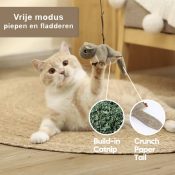 Flying squirrel eekhoorn met geluid en flapperende vleugels kattenspeelgoed catnip